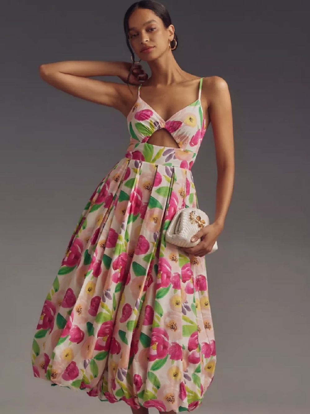 Hutch Sleeveless V-Neck Cutout Midi Dress